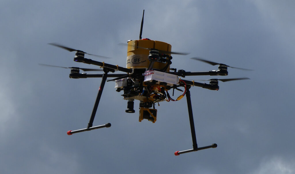 UAV (Flugdrohne) beim VaMEx 3-Feldtest